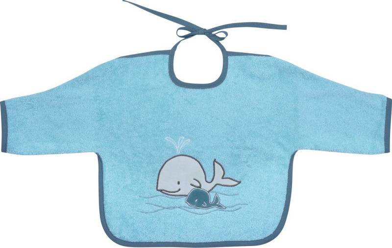 Wörner Lätzchen Bio Ärmellätzchen "Walfamilie", Walk-Frottier Uni von Wörner