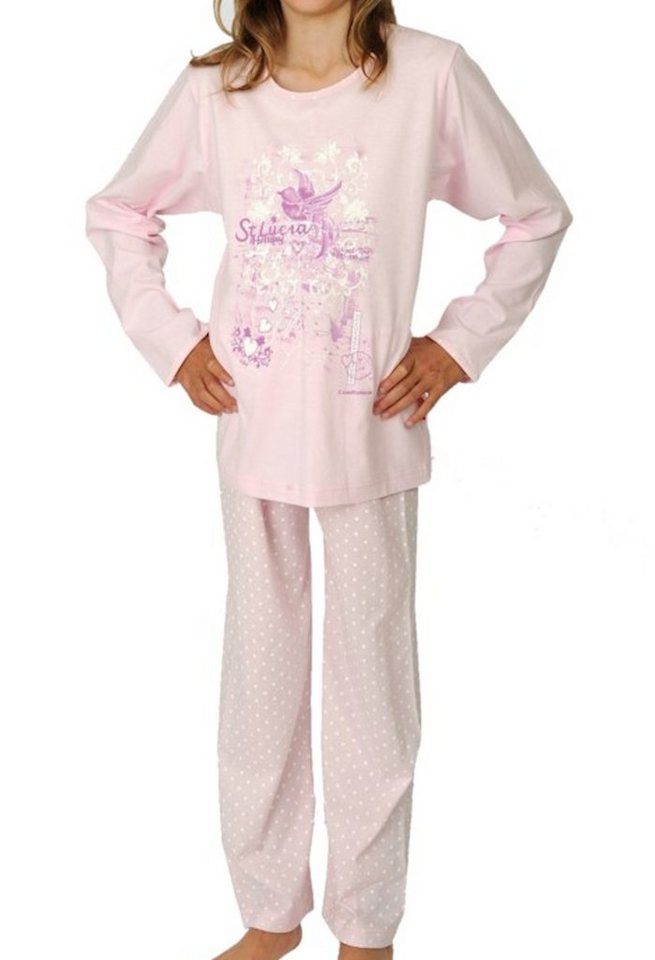 Wörner Pyjama St. Lucia rose Mädchen Schlafanzug Pyjama lang (2 tlg) von Wörner