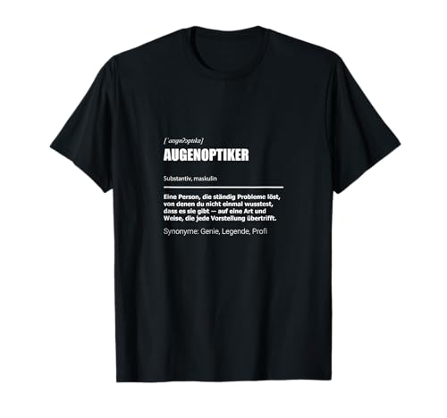 Wörterbuch Augenoptiker Geschenke Damen Klassisches Schwarz Buchstabenmuster T-Shirt mit Crew-Ausschnitt und Halbarm, Klein, EU, Small, 16.5 Wörterbuch Augenoptiker Geschenke Damen Klassisches Schwarz Buchstabenmuster T-Shirt mit Crew-Ausschnitt und Halbarm, Klein, EU, Small, 16.5 von Wörterbuch Augenoptiker Geschenke