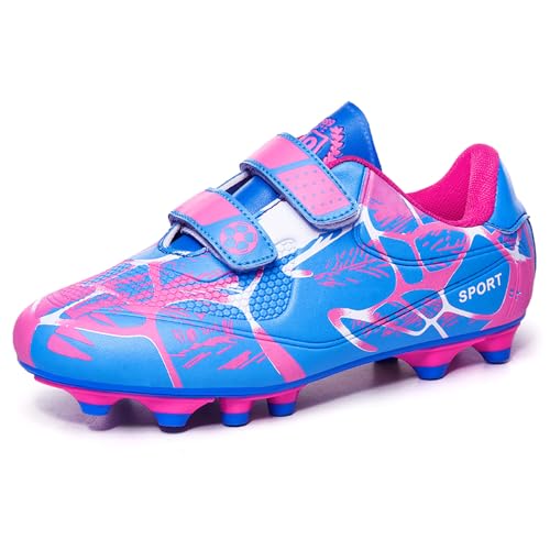 Woflebel Fußballschuhe 35 Fussballschuhe Mädchen Multinocken Kinder Professionelle Trainingsschuhe Unisex Jungen Sommer Atmungsaktive rutschfest Sportschuhe Outdoor Rosa von Woflebel