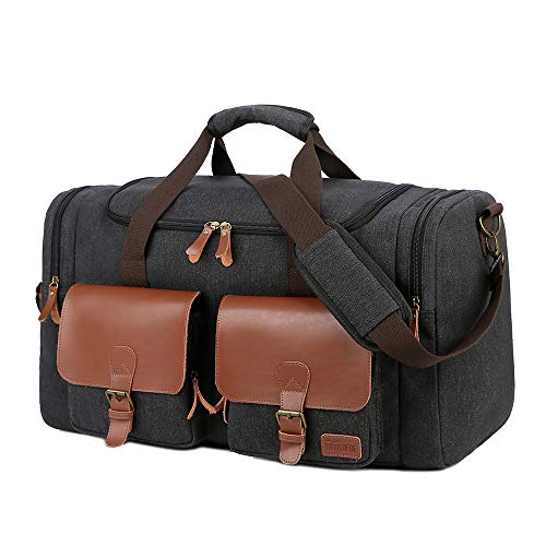 Wohlbege Große Kapazität Reisetasche Duffle Bag Übernachtung Handgepäck Taschen Männer Weibliche Reise Gepäck Wochenende Tasche Tragetasche (Schwarz), Schwarz von Wohlbege