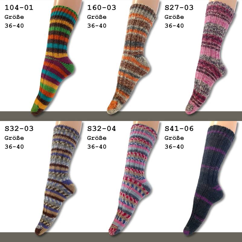 3 Paar Frida's #socken Gestrickte Wollsocken Merino-Polyamid-Mischung Für Damen Und Herren | 2 Größen | 36-40 40-45 34 Farben von WohnkultDeko