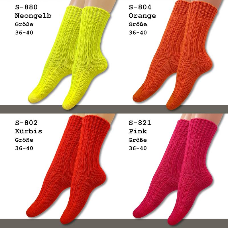 3 Paar Frida's #socken Uni Gestrickte Wollsocken Merino-Polyamid-Mischung Für Damen Und Herren | 2 Größen | 36-40 40-45 16 Farben von WohnkultDeko