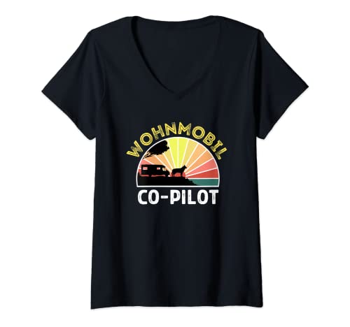 Damen Camper Frauen Wohnmobil Zubehör Wohnmobilfahrer Camping T-Shirt mit V-Ausschnitt Damen Camper Frauen Wohnmobil Zubehör Wohnmobilfahrer Camping T-Shirt mit V-Ausschnitt von Wohnmobil Geschenk Camping Frauen Camper Zubehör