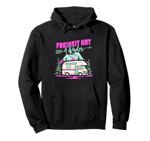 Camping Damen Wohnmobil Freiheit Hat 4 Räder Pullover Hoodie Camping Damen Wohnmobil Freiheit Hat 4 Räder Pullover Hoodie von Wohnmobil Lustiges Camper T-Shirt