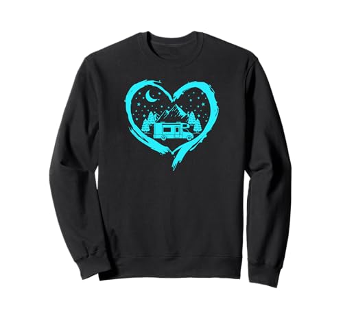 Damen und Herren Herz Camping Reisemobil Wohnmobil Sweatshirt Damen und Herren Herz Camping Reisemobil Wohnmobil Sweatshirt von Wohnmobil Zubehör Gadgets und Geschenke