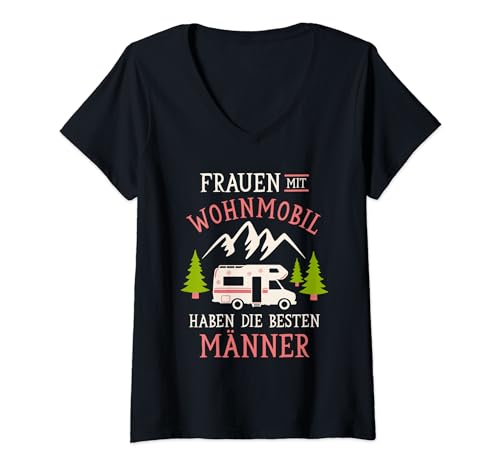 Damen Camping Frauen mit Wohnmobil haben die Besten Männer Camper T-Shirt mit V-Ausschnitt Damen Camping Frauen mit Wohnmobil haben die Besten Männer Camper T-Shirt mit V-Ausschnitt von Wohnmobil Zubehör & Geschenke für Camper