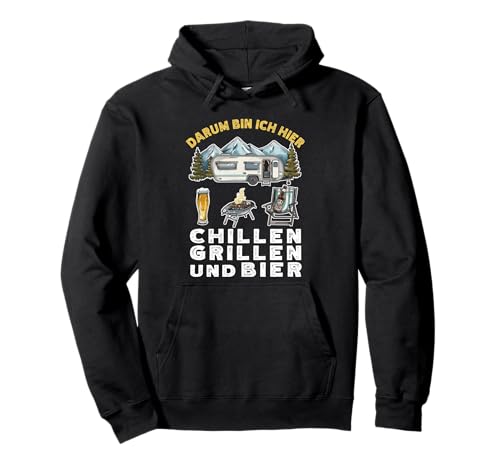 Chillen Grillen Camper Wohnwagen Männer Camping Und Bier Pullover Hoodie Chillen Grillen Camper Wohnwagen Männer Camping Und Bier Pullover Hoodie von Wohnwagen Zubehör Camping Geschenk Herren Spruch