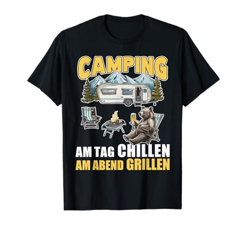 Grillen Und Chillen Camper Spruch Wohnwagen Männer Camping T-Shirt Grillen Und Chillen Camper Spruch Wohnwagen Männer Camping T-Shirt von Wohnwagen Zubehör Camping Geschenk Herren Spruch