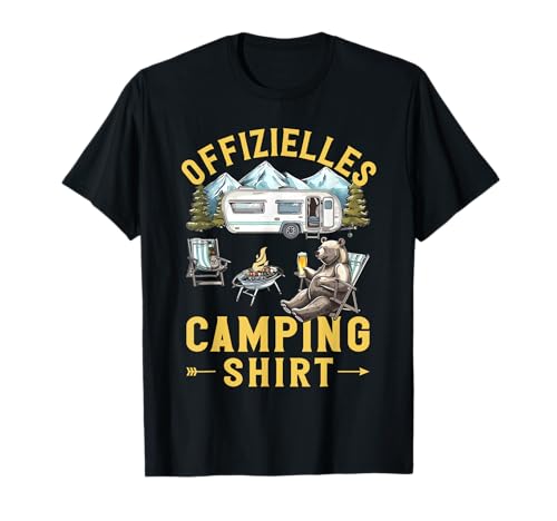 Offizielles Camping Shirt Wohnwagen Männer Camper T-Shirt Offizielles Camping Shirt Wohnwagen Männer Camper T-Shirt von Wohnwagen Zubehör Camping Geschenk Herren Spruch