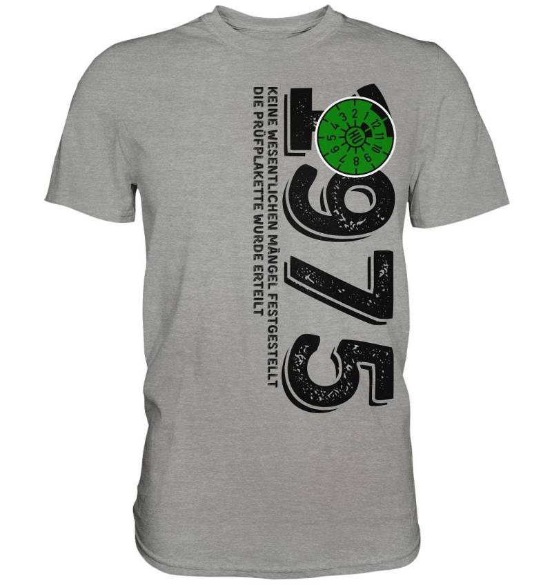 50. Geburtstag 1975 Tüv Lustiges T-Shirt Mechaniker Geschenk Keine Wesentlichen Mängel Festgestellt Oldtimer Birthday Party - Premium Shirt von WoidGspusi