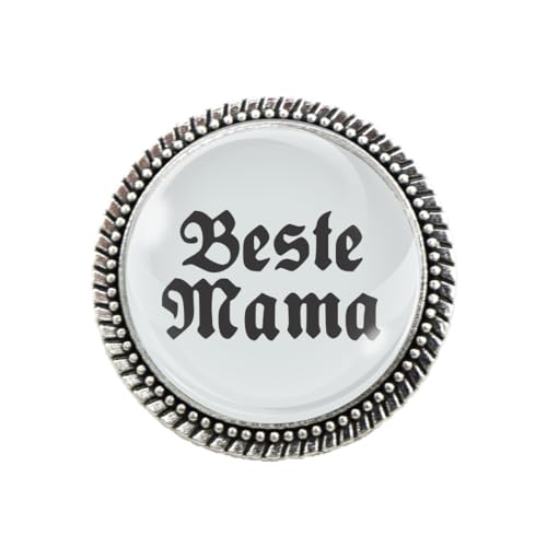 Gaudi-Brosche "Beste Mama" von Woidladinger in Silber oder Bronze (Silber mit Etui) von Woidladinger