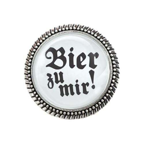 Gaudi-Brosche in Silber "Bier zu mir" von Woidladinger Gaudi-Brosche in Silber "Bier zu mir" von Woidladinger von Woidladinger