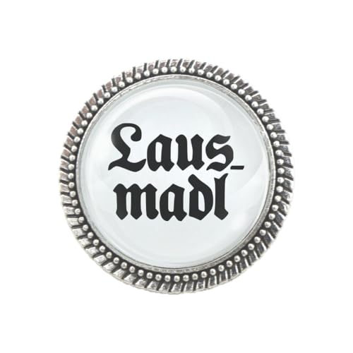 Gaudi-Brosche in Silber "Lausmadl" von Woidladinger Gaudi-Brosche in Silber "Lausmadl" von Woidladinger von Woidladinger