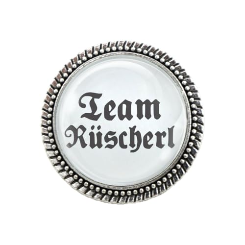 Gaudi-Brosche in Silber "Team Rüscherl" von Woidladinger Gaudi-Brosche in Silber "Team Rüscherl" von Woidladinger von Woidladinger