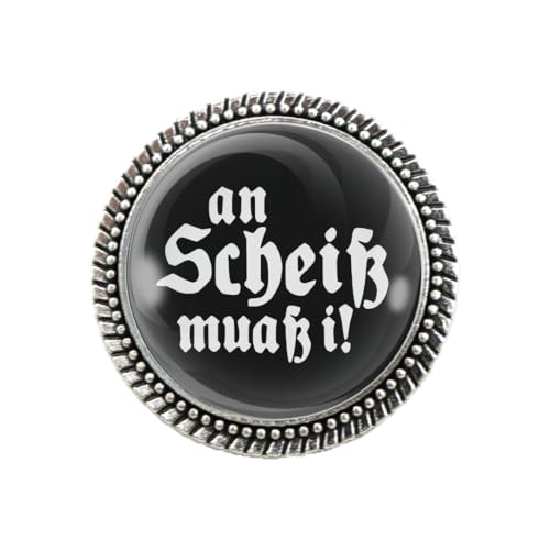Pracht Gaudi Brosche "An Scheiß muaß i" schwarz Pracht Gaudi Brosche "An Scheiß muaß i" schwarz von Woidladinger