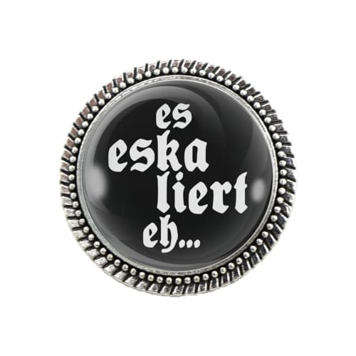 Pracht Gaudi Brosche "Es eskaliert eh" schwarz Pracht Gaudi Brosche "Es eskaliert eh" schwarz von Woidladinger