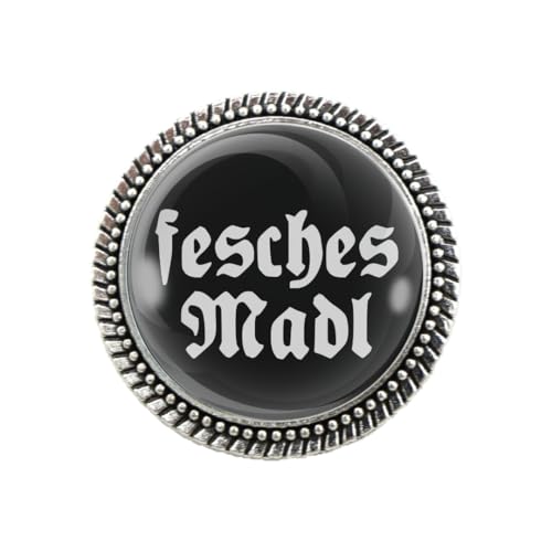 Pracht Gaudi Brosche "fesches Madl" schwarz Pracht Gaudi Brosche "fesches Madl" schwarz von Woidladinger