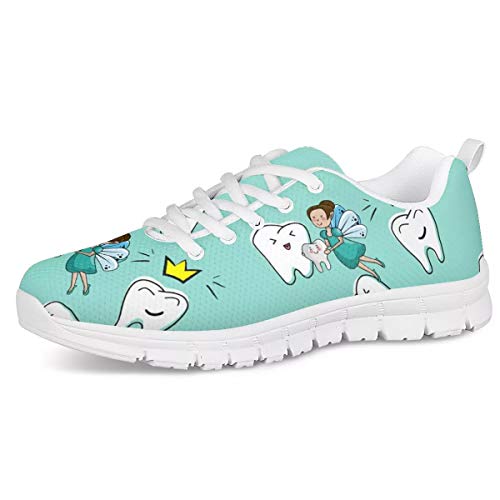 Woisttop Green Nurse Teeth Design Damenmode Sneaker Girls Running Sportschuhe von Woisttop