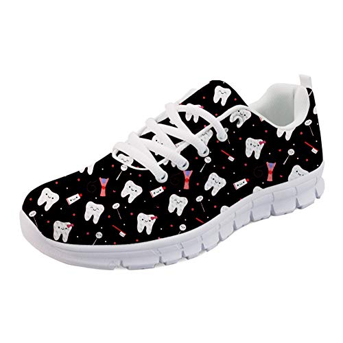 Woisttop Medical Nurse Damen Laufschuhe Leichte Lufttrainer City Road Run Sneakers Schnürschuhe Athletic Gym Walkers Atmungsaktives Schuhwerk, EU39 von Woisttop