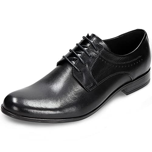 WOJAS Herren Lederschuhe – Klassische Schnürschuhe Business Glattleder Ganzjahresschuhe – Schwarz, 8011-51, Gr. 45 von WOJAS