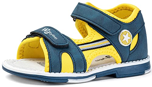 Wojtyłko Jungensandalen Jungen Sandalen mit Ledersohle Sandalen mit Klettverschluss (eu_footwear_size_system, toddler, numeric, medium, numeric_24) von Wojtyłko