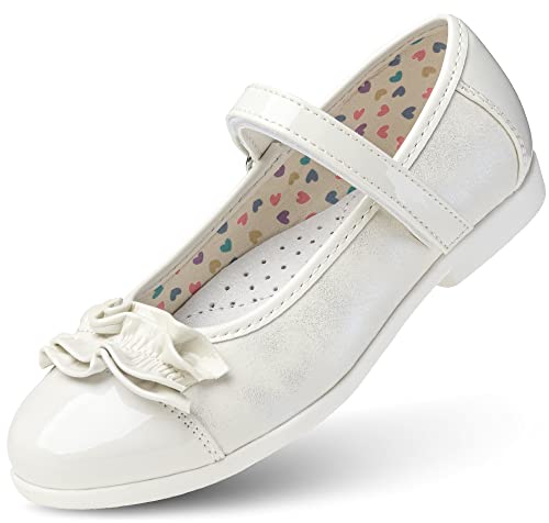 Wojtyłko Kommunionschuhe für EIN Mädchen schön Mary Jane Ballerinas mit Lederinnensohle bequem (Beige, EU Schuhgrößensystem, Jugendliche, Numerisch, M, 32) von Wojtyłko