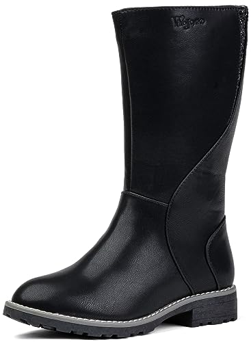 Wojtyłko Warme Stiefel Winter Boots Hohe Stiefel Ankle Boots Winterstiefel Gefütterte Schneestiefel (Schwarz, EU Schuhgrößensystem, Jugendliche, Numerisch, M, 35) von Wojtyłko