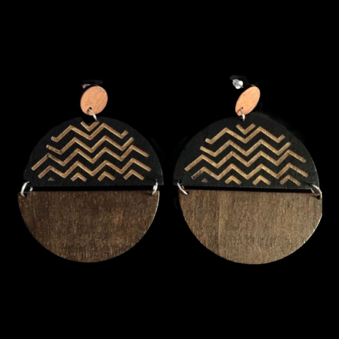 Hängende Galice Laser Gravierte Holz Ohrringe von WokeWears