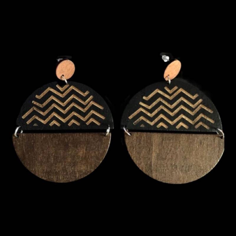 Hängende Galice Laser Gravierte Holz Ohrringe von WokeWears