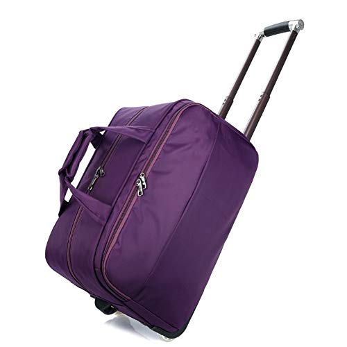 WolFum ZHANGQIANG Damen-Wochenendtasche, Canvas-Reisetasche, Übernachtungs-Schultertasche für Damen und Herren, Reise-Wochenendtasche, Handgepäck-Handtasche mit Trolley-Hülle, doppelter Komfort von WolFum