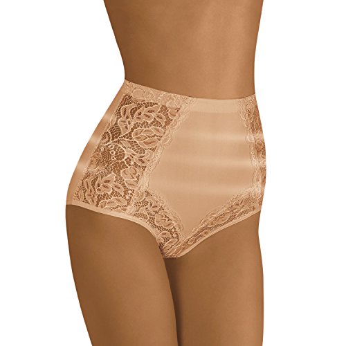 Wolbar WB412 Dame Slip Taillenmieder Hoher Bund Unterhose, Beige,S von Wolbar