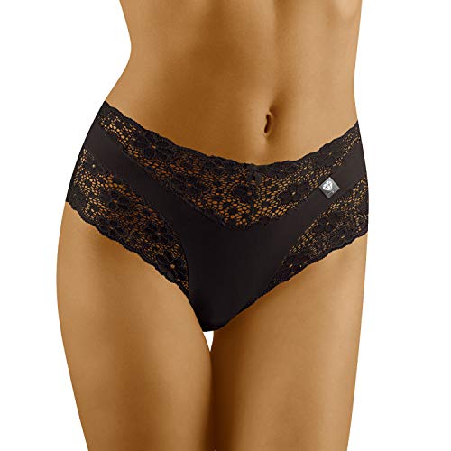 Wobar Damen Slip Unterhose Spitze Unterwäsche 3505 Limited Edition, Schwarz,M Wobar Damen Slip Unterhose Spitze Unterwäsche 3505 Limited Edition, Schwarz,M von Wolbar