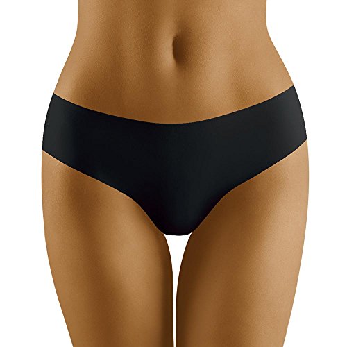 Wolbar Dame Slip Unterhose Normaler Bund Unterwäsche WB401, Schwarz,L von Wolbar