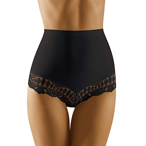 Wolbar Dame Slip Unterhose Spitze Unterwäsxche WB430, Schwarz,M von Wolbar