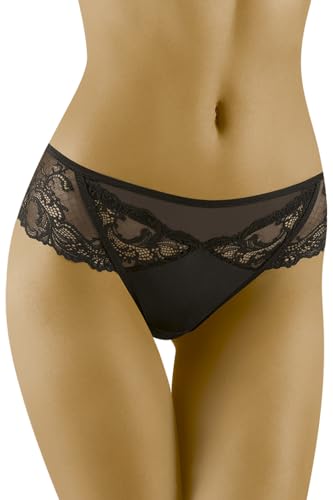 Wolbar Dame String Spitze Netz Mesh Sexy Verführerisch WB478, Schwarz,M von Wolbar