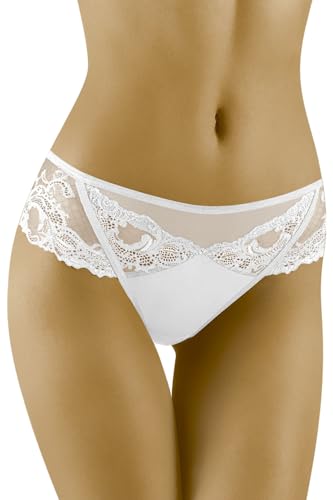 Wolbar Dame String Spitze Netz Mesh Sexy Verführerisch WB478, Weiß,L von Wolbar