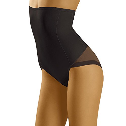 Wolbar Damen Sexy Shapewear-Slips Spitze Miederslip Hohe Taille Figurformende WB145, Schwarz,S von Wolbar