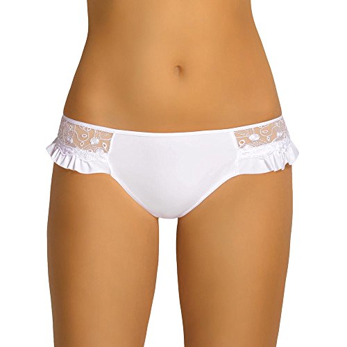 Wolbar Damen Hipster String Aus Tüll WB60, Weiß,XL von Wolbar