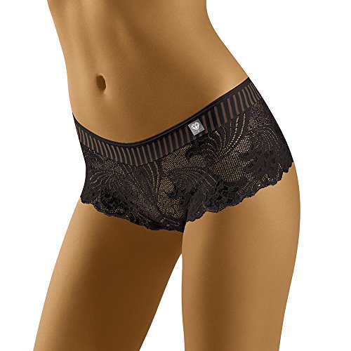 Wolbar Damen Sexy Short-Strings Spitze Miederslip Slips Boxershorts 3502, Schwarz,M von Wolbar