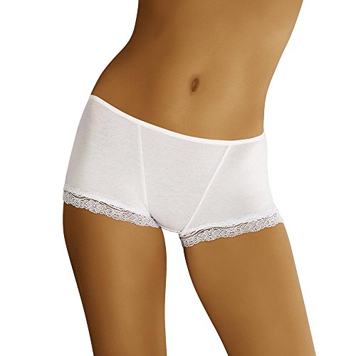 Wolbar Damen Shorts Panties WB136, Weiß,L von Wolbar