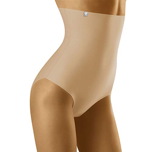 Wolbar Damen Slip Hoher Bund Shapewear Unterhose Unterwäsche Diamond 3509, Beige,M von Wolbar