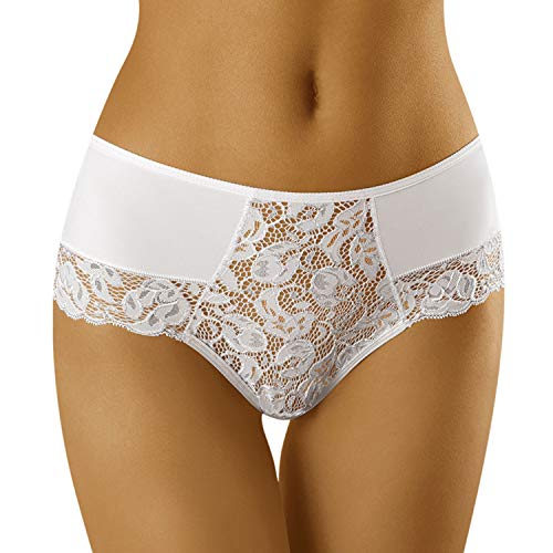 Wolbar Damen Slip Unterhose Spitze WB426, Weiß,L Wolbar Damen Slip Unterhose Spitze WB426, Weiß,L von Wolbar