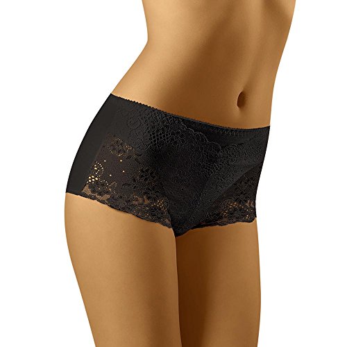 Wolbar Elegante Damen Boxershorts WB54, Schwarz,L von Wolbar