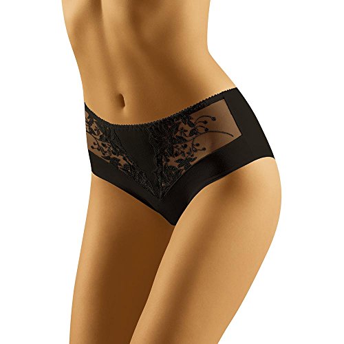 Wolbar Eleganter Damen Maxi-Slip Mit Spitze WB49, Schwarz,M von Wolbar