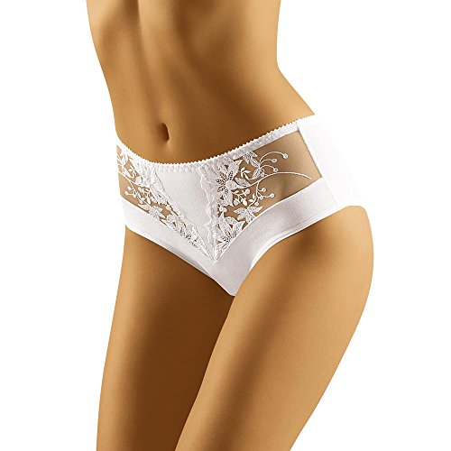 Wolbar Eleganter Damen Maxi-Slip Mit Spitze WB49, Weiß,M von Wolbar
