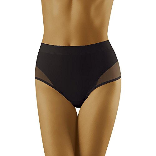 Wolbar Miederslip Dame Shapewear Musterlos Hoher Bund WB302, Schwarz,S von Wolbar