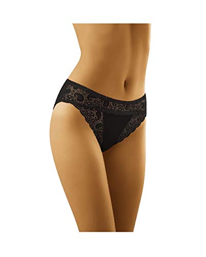 Wolbar Reizvolle Damen Midi-Slip Mit Hoher Taille WB11, Schwarz,L von Wolbar