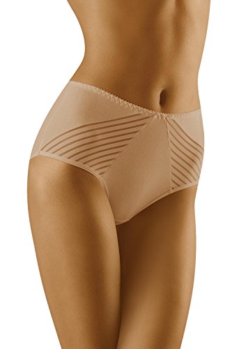 Wolbar Slip Damen Musterlos Hoher Bund WB304, Beige,L von Wolbar