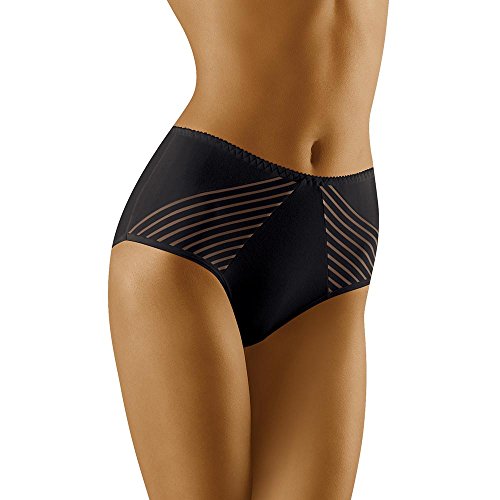 Wolbar Slip Damen Musterlos Hoher Bund WB304, Schwarz,M von Wolbar